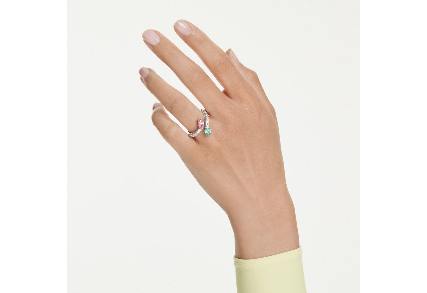Swarovski Fingerring Schmuck Geschenk Capsule Ring, mit Swarovski® Kristall, Zirkonia (synth) – Bild 5 von 5