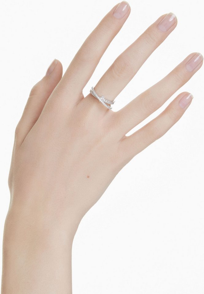 Swarovski Fingerring Schmuck Geschenk Hyperbola Ring, mit Swarovski® Zirkonia (synth) – Bild 5 von 5