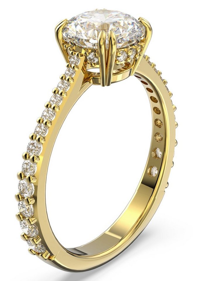 Swarovski Fingerring Stilla Round Cocktailring, mit Swarovski® Kristall – Bild 2 von 5