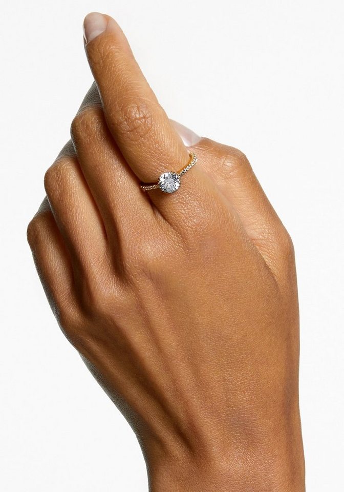 Swarovski Fingerring Stilla Round Cocktailring, mit Swarovski® Kristall – Bild 4 von 5