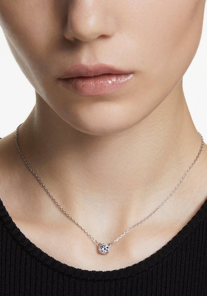 Swarovski Kette mit Anhänger Stilla Round, mit Swarovski® Kristall – Bild 3 von 3