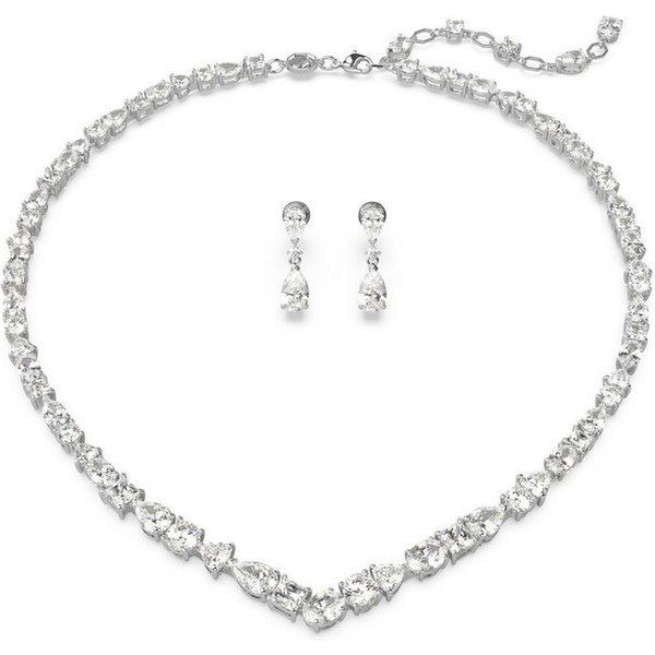 Swarovski Ohrring und Ketten Set Mesmera (Set, 3-tlg), mit funkelnden Swarovski® Zirkonia (synth)