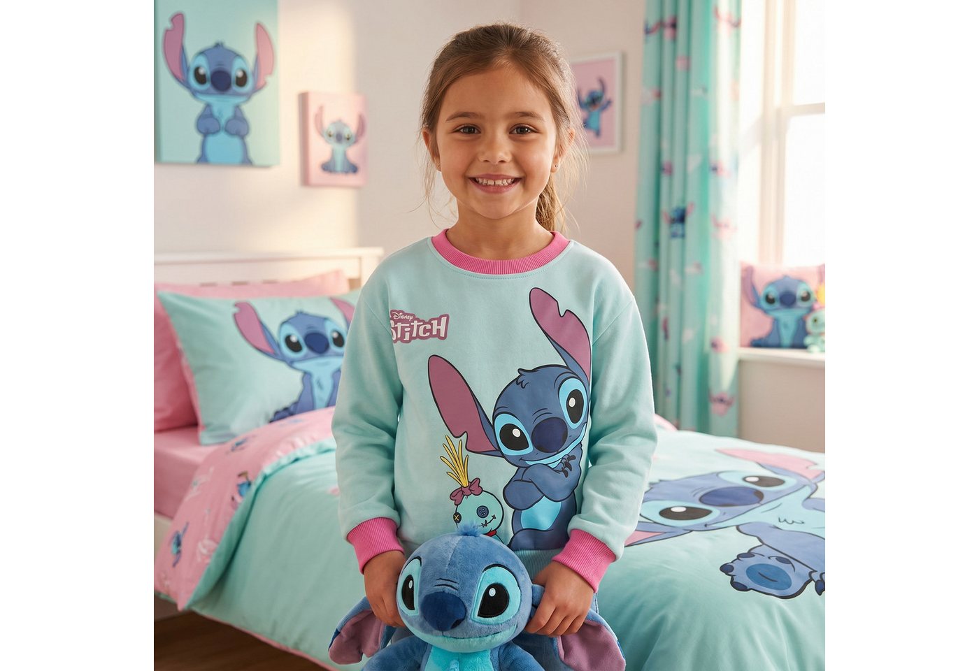 Disney Sweater Disney Lilo und Stitch Kinder Mädchen Sweater Pulli Pullover Gr. 92 bis 128 – Bild 3 von 5