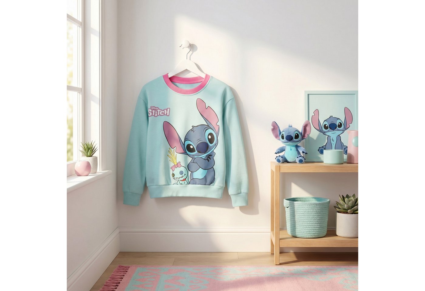 Disney Sweater Disney Lilo und Stitch Kinder Mädchen Sweater Pulli Pullover Gr. 92 bis 128 – Bild 4 von 5
