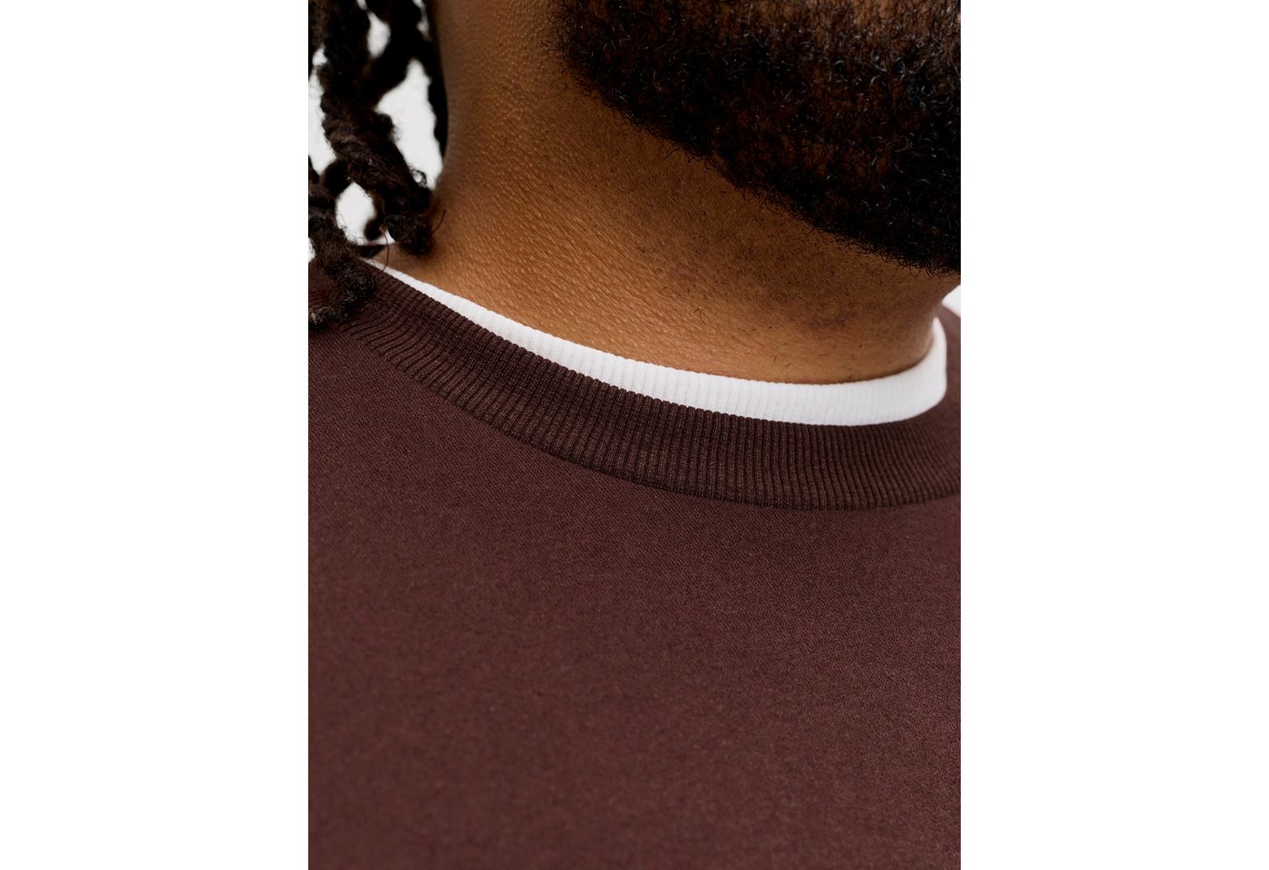 Jack & Jones Sweater Jack&Jones Übergrößen Basic-Sweater braun JJEBRADLEY – Bild 2 von 5