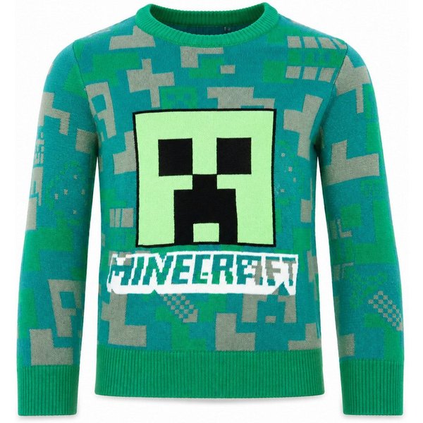 Minecraft Sweater Minecraft Gamer Creeper Kinder Jungen Pulli Pullover Sweater Gr. 116 bis 152