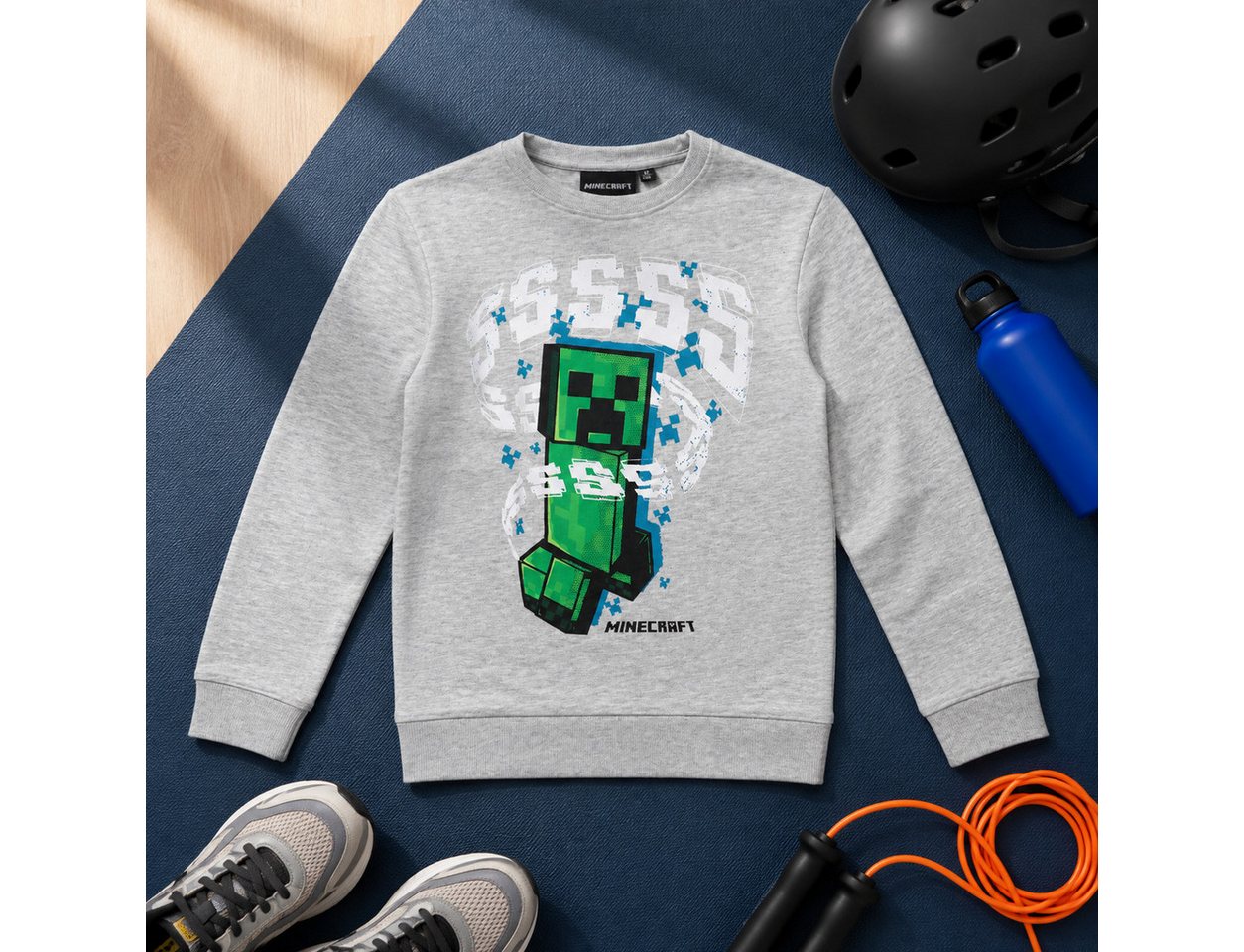 Minecraft Sweater Minecraft Gamer Creeper Kinder Jungen Pulli Pullover Gr. 128 bis 140 – Bild 4 von 5