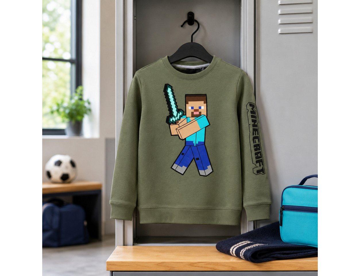 Minecraft Sweater Minecraft Gamer Steve Kinder Jungen Pulli Pullover Gr. 128 bis 152 – Bild 5 von 5