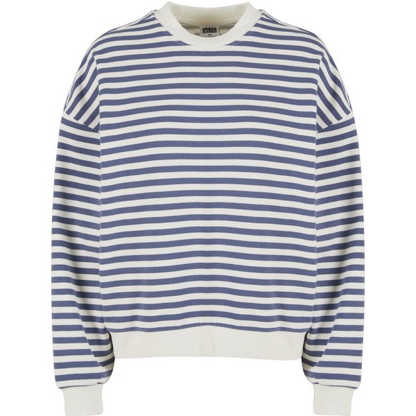 URBAN CLASSICS Sweater Urban Classics Damen Ladies Oversized Striped Crewneck