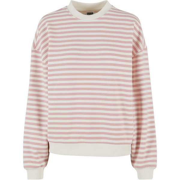URBAN CLASSICS Sweater Urban Classics Damen Ladies Oversized Striped Crewneck