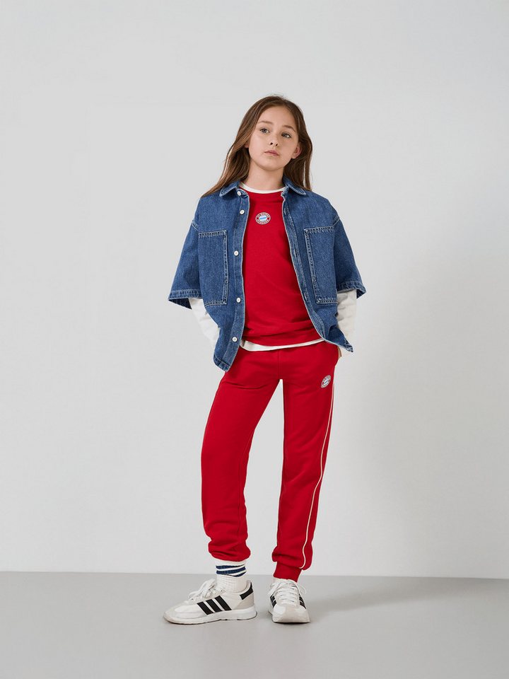 FC Bayern München Sweathose FC Bayern München, Sweatpant Essentials, Kinder, Rot – Bild 4 von 5