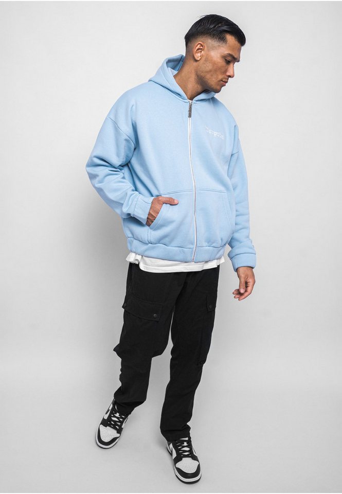 Dropsize Sweatjacke Dropsize Herren Super Heavy Oversize Blank Zip Hoodie – Bild 5 von 5