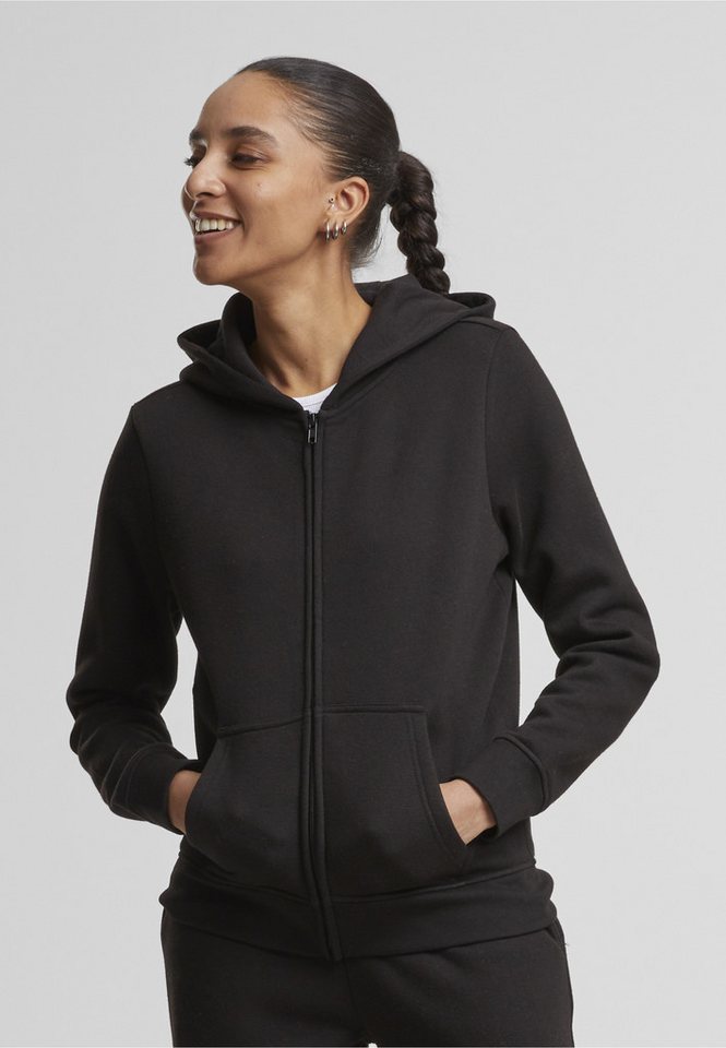 URBAN CLASSICS Sweatjacke Urban Classics Ladies Basic Essential Zip Hoody – Bild 3 von 5