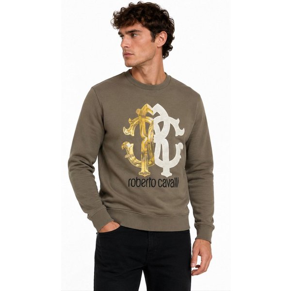 roberto cavalli Sweatshirt FIRENZE RC Monogram Logo Sweatshirt Pullover Sweater Exklusive Roberto Cavalli Firenze Premium-Linie