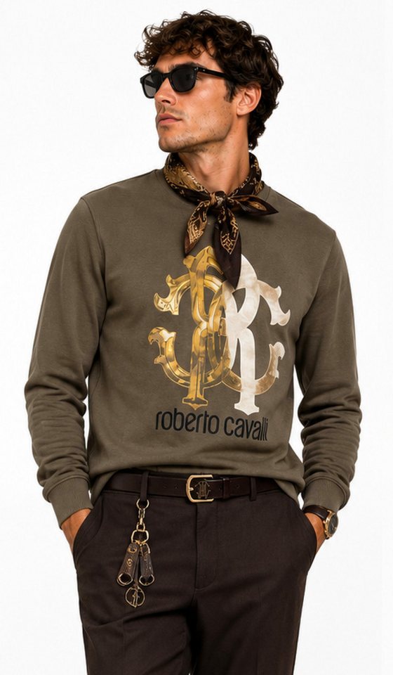 roberto cavalli Sweatshirt FIRENZE RC Monogram Logo Sweatshirt Pullover Sweater Exklusive Roberto Cavalli Firenze Premium-Linie – Bild 3 von 5