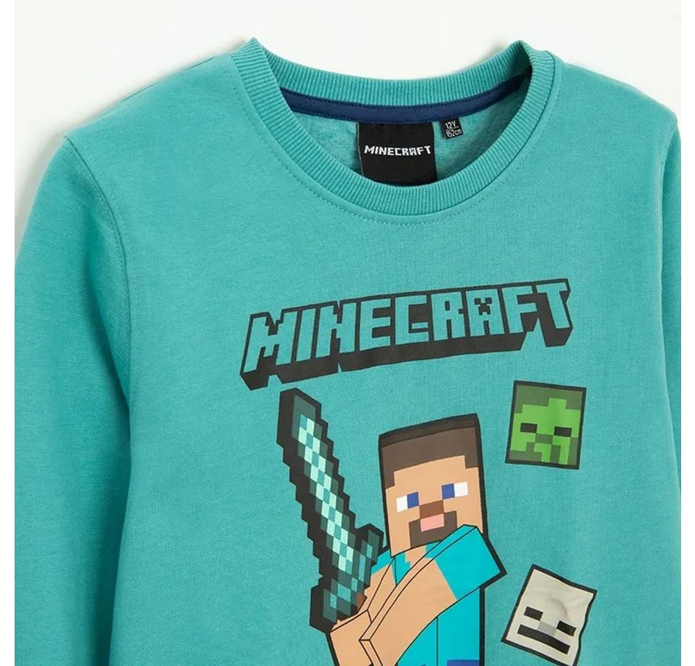 Minecraft Sweatshirt MINECRAFT Sweatshirt schwarz oder blau Kinder 6 - 12 Jahre Sweatshirt Kinder – Bild 3 von 5