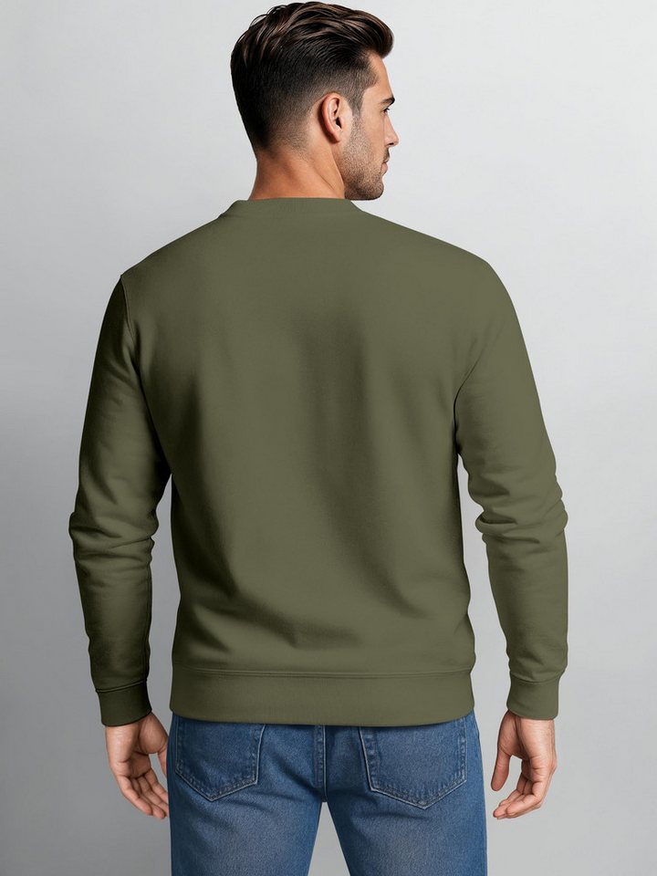 Neverless Sweatshirt Neverless® Herren Sweatshirt mit Frontprint - Mountain Trail - – Bild 3 von 5