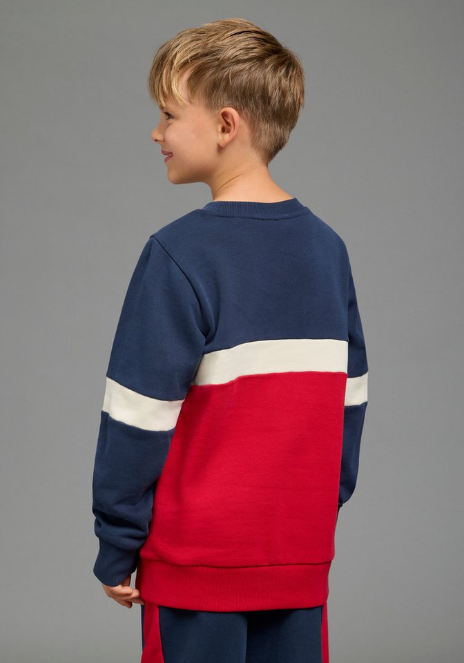 Scout Sweatshirt Rundhals-Sweat mit kontrastfarbigen Einsätzen - NEU von SCOUT Colorblocking Sweatshirt, Rundhals, Langarm, hüftbedeckende Länge – Bild 2 von 5