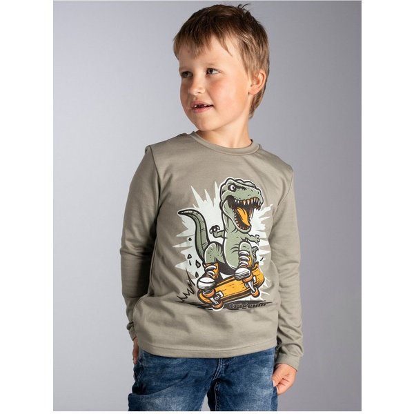 Trigema Sweatshirt TRIGEMA Skater Dino Langarmshirt