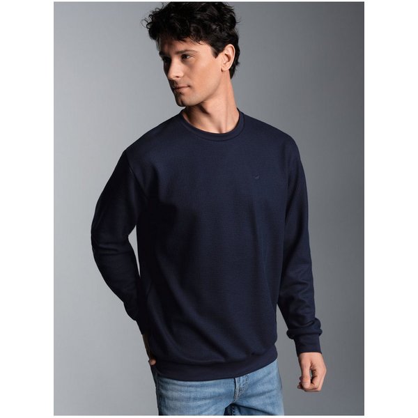Trigema Sweatshirt TRIGEMA Sweatshirt in Waffeloptik