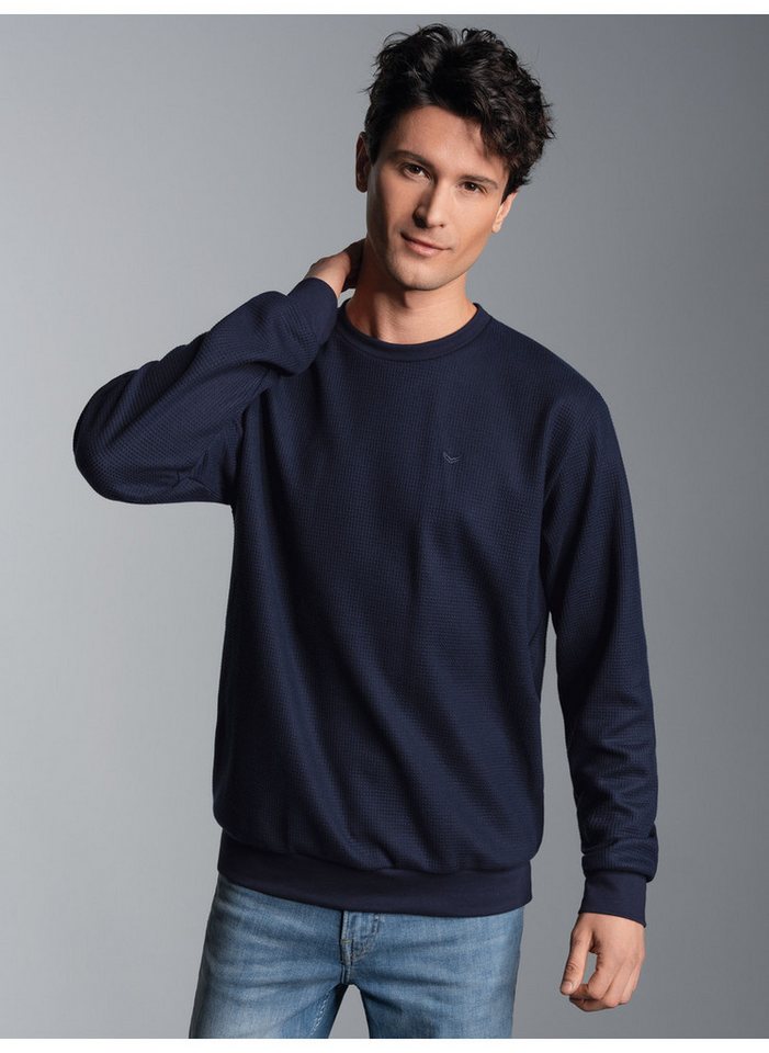 Trigema Sweatshirt TRIGEMA Sweatshirt in Waffeloptik – Bild 3 von 3
