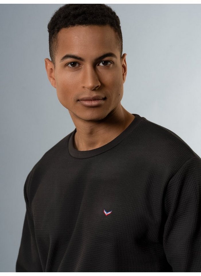 Trigema Sweatshirt TRIGEMA Sweatshirt in Waffeloptik – Bild 3 von 3
