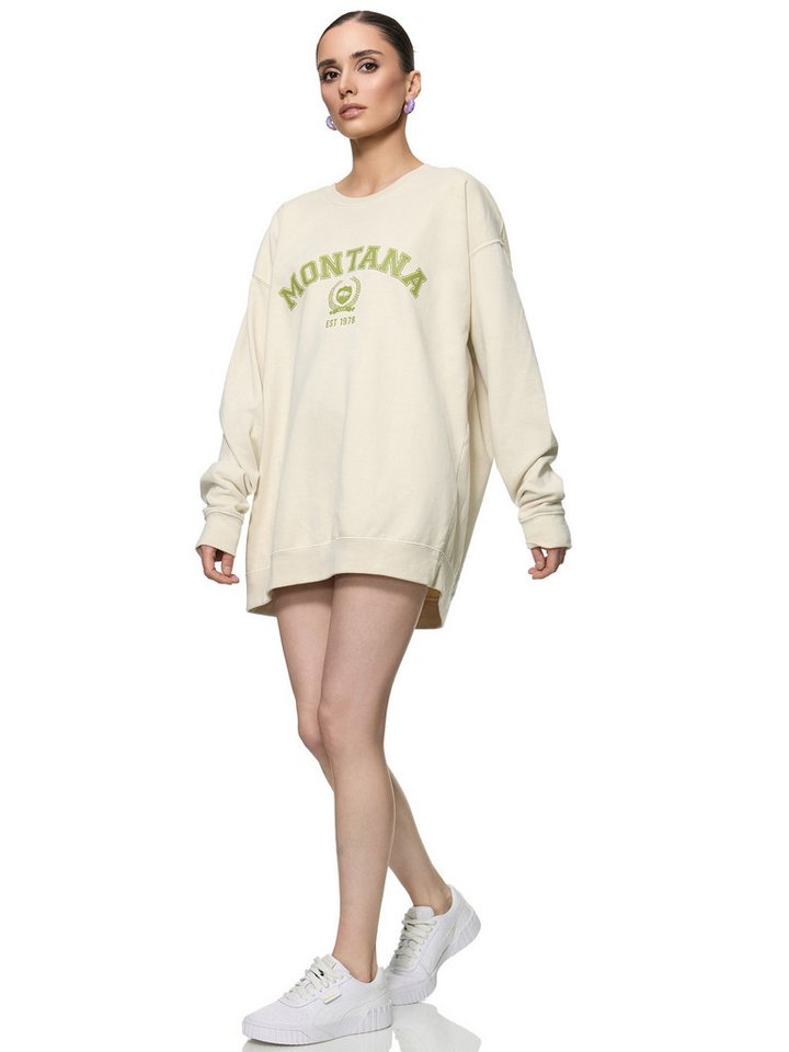 Worldclassca Sweatshirt Worldclassca Oversized Sweatshirt MONTANA Print Langarm Pullover PRINT - MONTANA – Bild 2 von 4