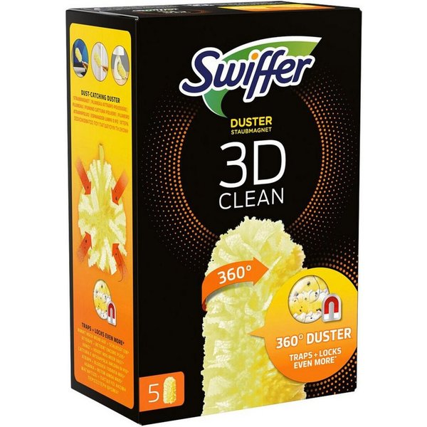 Swiffer Staubwischer 360°, 5er Nachfüllpack Staubmagnet-Tücher