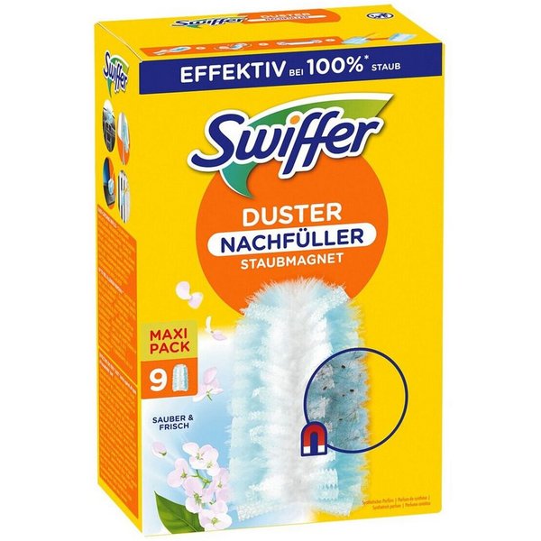 Swiffer Staubwischer Duster Staubmagnet mit Duft Ersatztücher, 9er-Pack Nachfülltücher