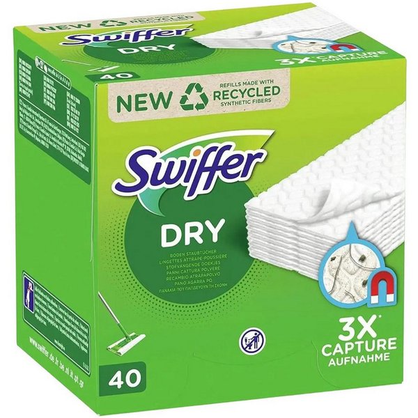 Swiffer SWIFFER Sweeper Bodentücher 40 Stück Nachfüllpackung Reinigungstücher (Duftstofffrei)
