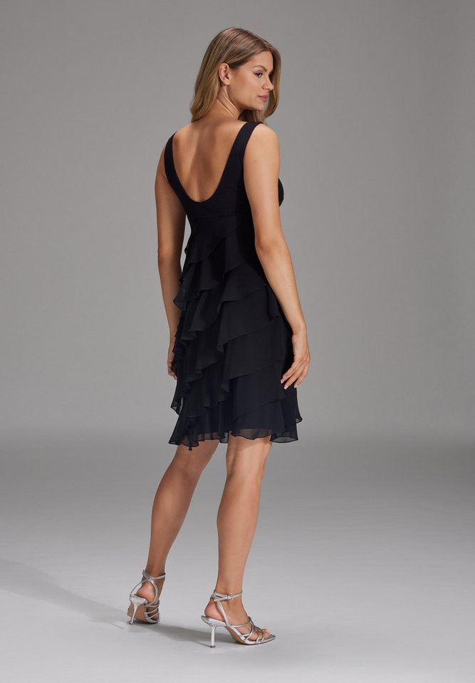SWING Cocktailkleid - Cocktailkleid aus Materialmix Taillierter Schnitt mit ausgestelltem Rockteil – Bild 2 von 5