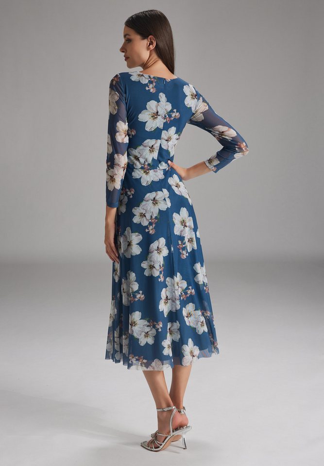 SWING Cocktailkleid - Midilanges Meshkleid mit 3/4-Arm Taillierte Schnitt mit fließendem Rock – Bild 2 von 5