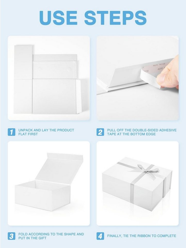 Switory Geschenkbox Süßigkeiten Karton, Geschenkboxen für Weihnachten, (1 St), für Schmuck Einladung Geschenk Party Fest – Bild 3 von 5