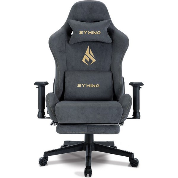 symino Gaming-Stuhl Premium Alcantara Stoff, ergonomischer, Serie MP