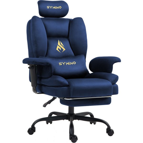 symino Stuhl Ergonomischer Sofa-Gaming-Stuhl, Verstellbarer Gamer-Stuhl, mit Hochwertigem Kunstpelzbezug für Ultimativen Komfort