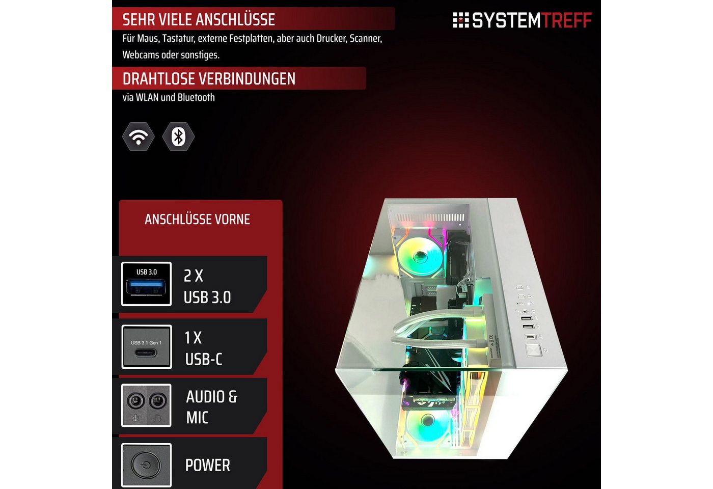 SYSTEMTREFF AMD Ryzen 9 9950X3D mit Nvidia GeForce RTX 5080 16GB Gaming-PC (AMD 9950X3D 9950X3D, Nvidia GeForce RTX 5080, 32 GB RAM, 2000 GB SSD, Wasserkühlung) – Bild 4 von 5