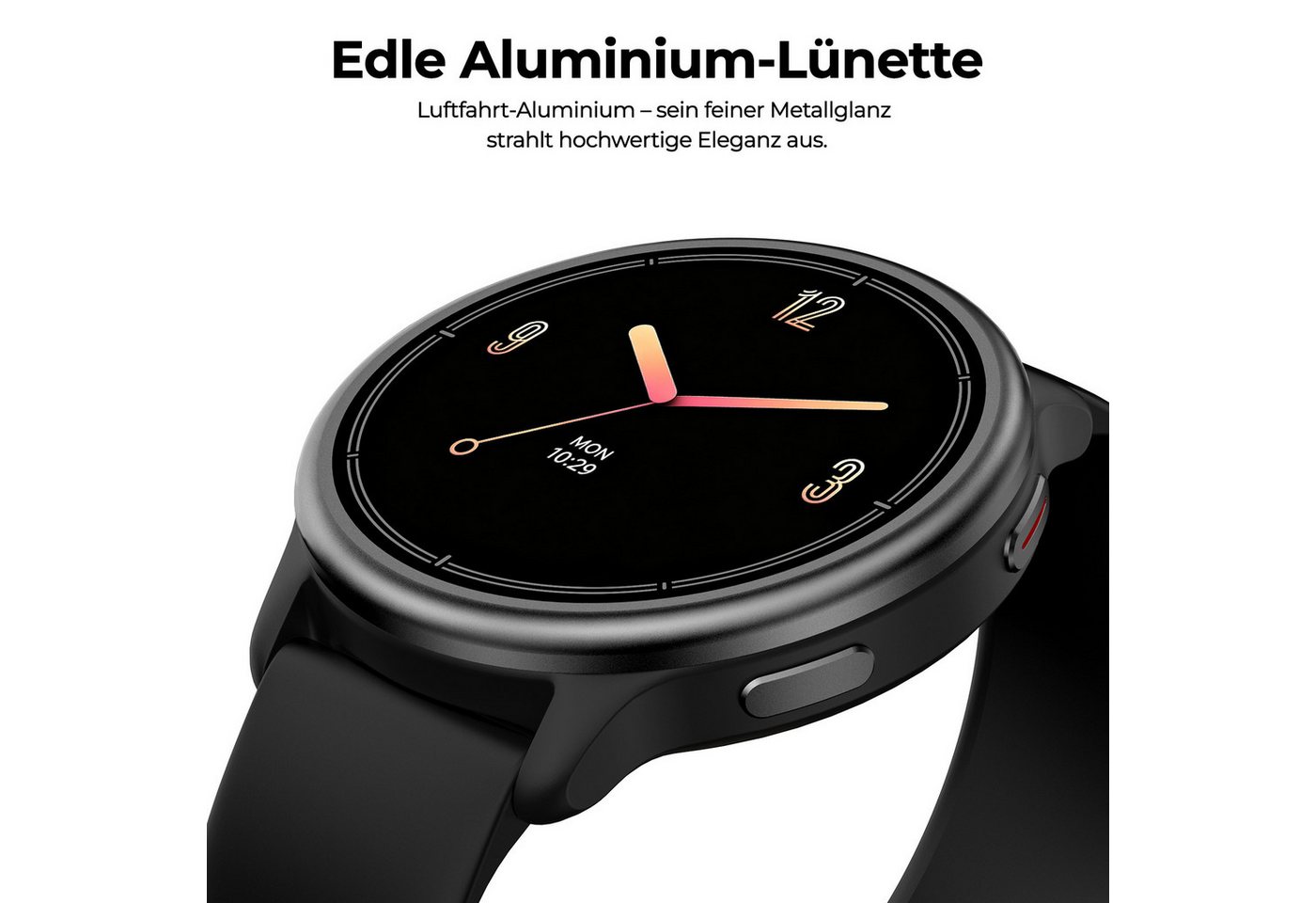Sytifro DR09 Smartwatch Damen, 1,27″ AMOLED HD Display, 34g ultraleicht Smartwatch (1,27 Zoll cm) Fitness Tracker Uhr mit Bluetooth Anrufe, 100+ Sportmodi Sport – Bild 5 von 5