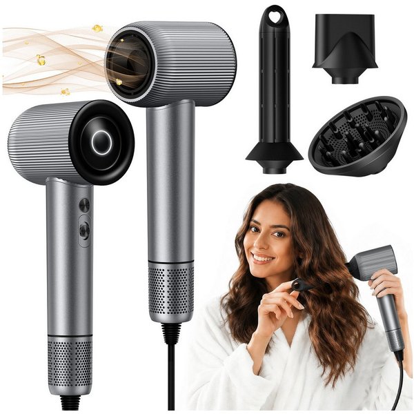 Sytifro Ionic-Haartrockner mit Lockenstab, 2026 Neue 110.000 U/Min Bürstenloser Super Föhn, 1600 W, Vierfache Pflegetechnologie, Schnelltrocknender Haartrockner