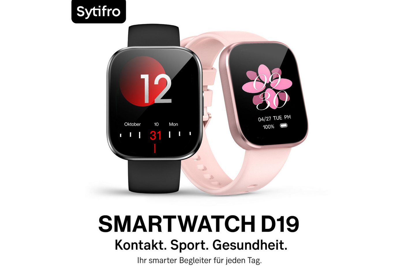 Sytifro Smartwatch Damen Herren, Fitness Tracker Uhr mit 8 Tage Akkulaufzeit Smartwatch, 150+ Sportmodes, Bluetooth 5.3 Sportuhr, Gesundheits-Uhren mit Benachri – Bild 2 von 5