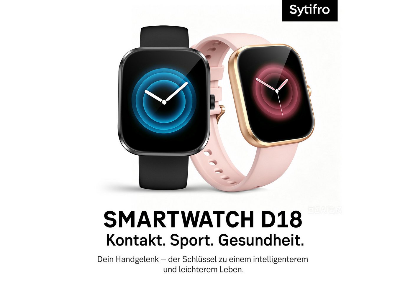 Sytifro Smartwatch Damen Herren, Fitness Tracker Uhr mit 8 Tage Akkulaufzeit Smartwatch, 150+ Sportmodes, Bluetooth 5.3 Sportuhr, Gesundheits-Uhren mit Benachri – Bild 3 von 5