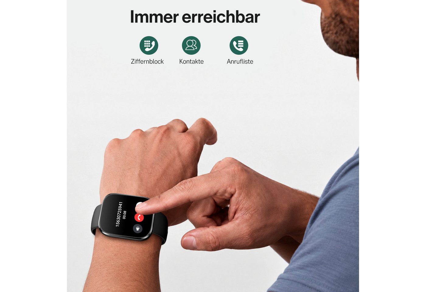 Sytifro Smartwatch Damen Herren, Fitness Tracker Uhr mit 8 Tage Akkulaufzeit Smartwatch, 150+ Sportmodes, Bluetooth 5.3 Sportuhr, Gesundheits-Uhren mit Benachri – Bild 5 von 5