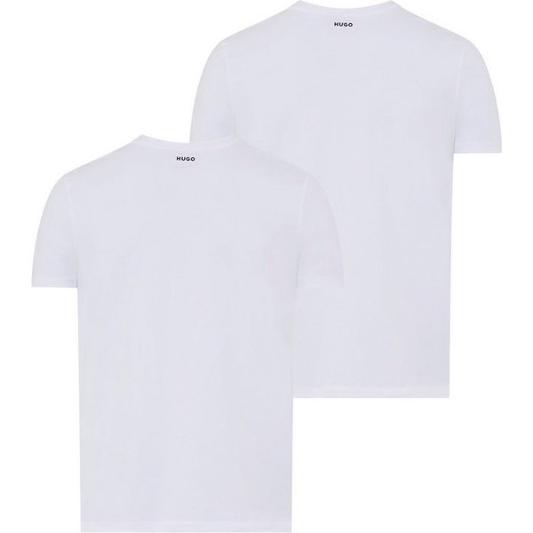 HUGO T-Shirt HUGO-V (Packung, 2er) V-Ausschnitt, Slim-Fit, HUGO Logo-Print