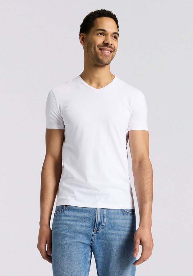 HUGO T-Shirt HUGO-V (Packung, 2er) V-Ausschnitt, Slim-Fit, HUGO Logo-Print – Bild 2 von 5