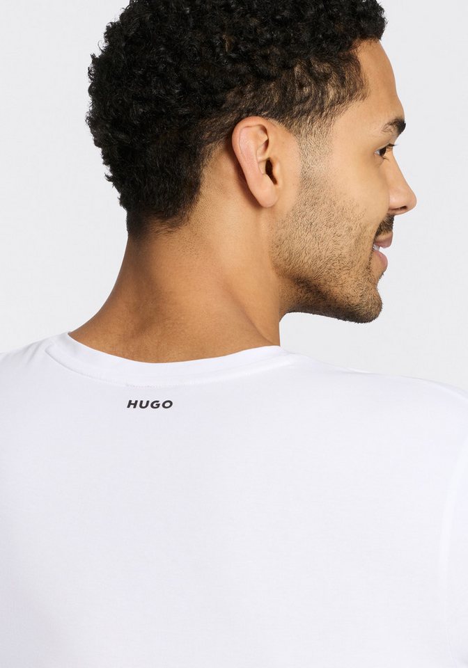 HUGO T-Shirt HUGO-V (Packung, 2er) V-Ausschnitt, Slim-Fit, HUGO Logo-Print – Bild 5 von 5