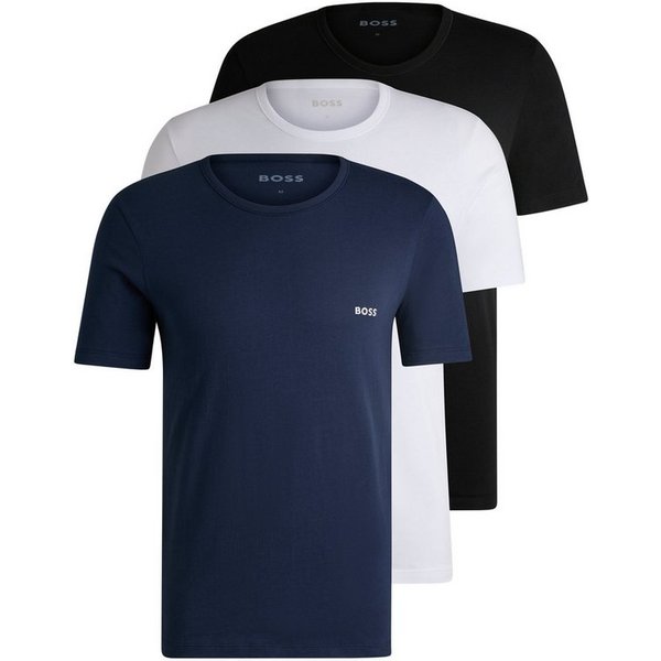 BOSS T-Shirt Rundhals BOSS ONE (Packung, 3-tlg., 3er-Pack) mit dezentem BOSS Logo-Print