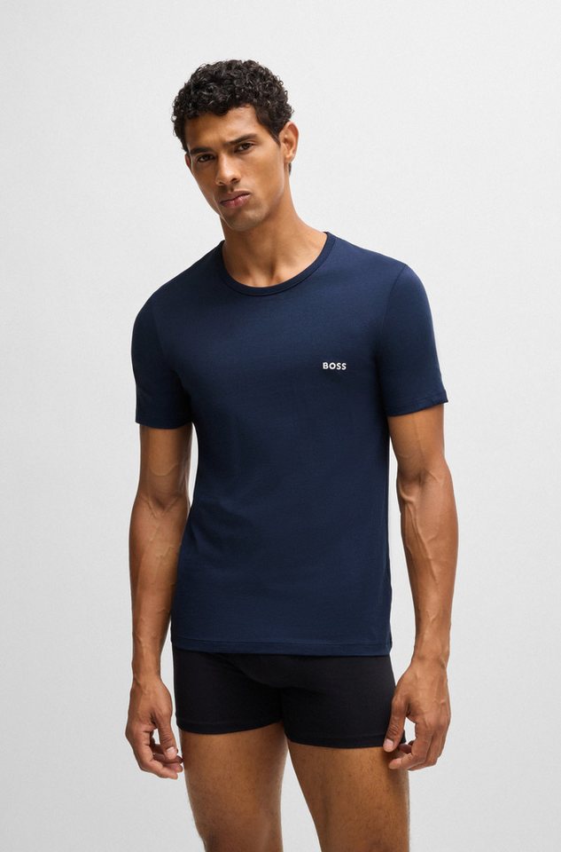 BOSS T-Shirt Rundhals BOSS ONE (Packung, 3-tlg., 3er-Pack) mit dezentem BOSS Logo-Print – Bild 2 von 5