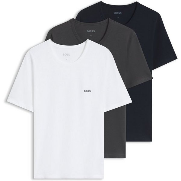 BOSS T-Shirt Rundhals BOSS ONE (Packung, 3-tlg., 3er-Pack) mit dezentem BOSS Logo-Print