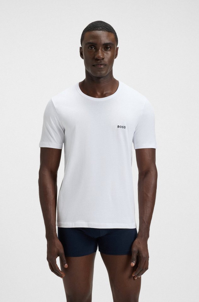 BOSS T-Shirt Rundhals BOSS ONE (Packung, 3-tlg., 3er-Pack) mit dezentem BOSS Logo-Print – Bild 4 von 5