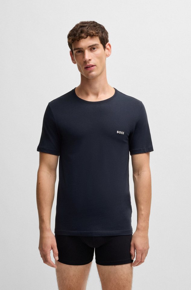 BOSS T-Shirt Rundhals BOSS ONE (Packung, 3-tlg., 3er-Pack) mit dezentem BOSS Logo-Print – Bild 5 von 5