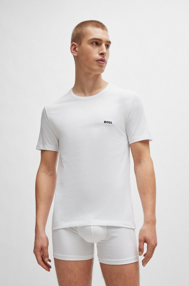 BOSS T-Shirt Rundhals BOSS ONE (Packung, 3-tlg., 3er-Pack) mit dezentem BOSS Logo-Print – Bild 2 von 5